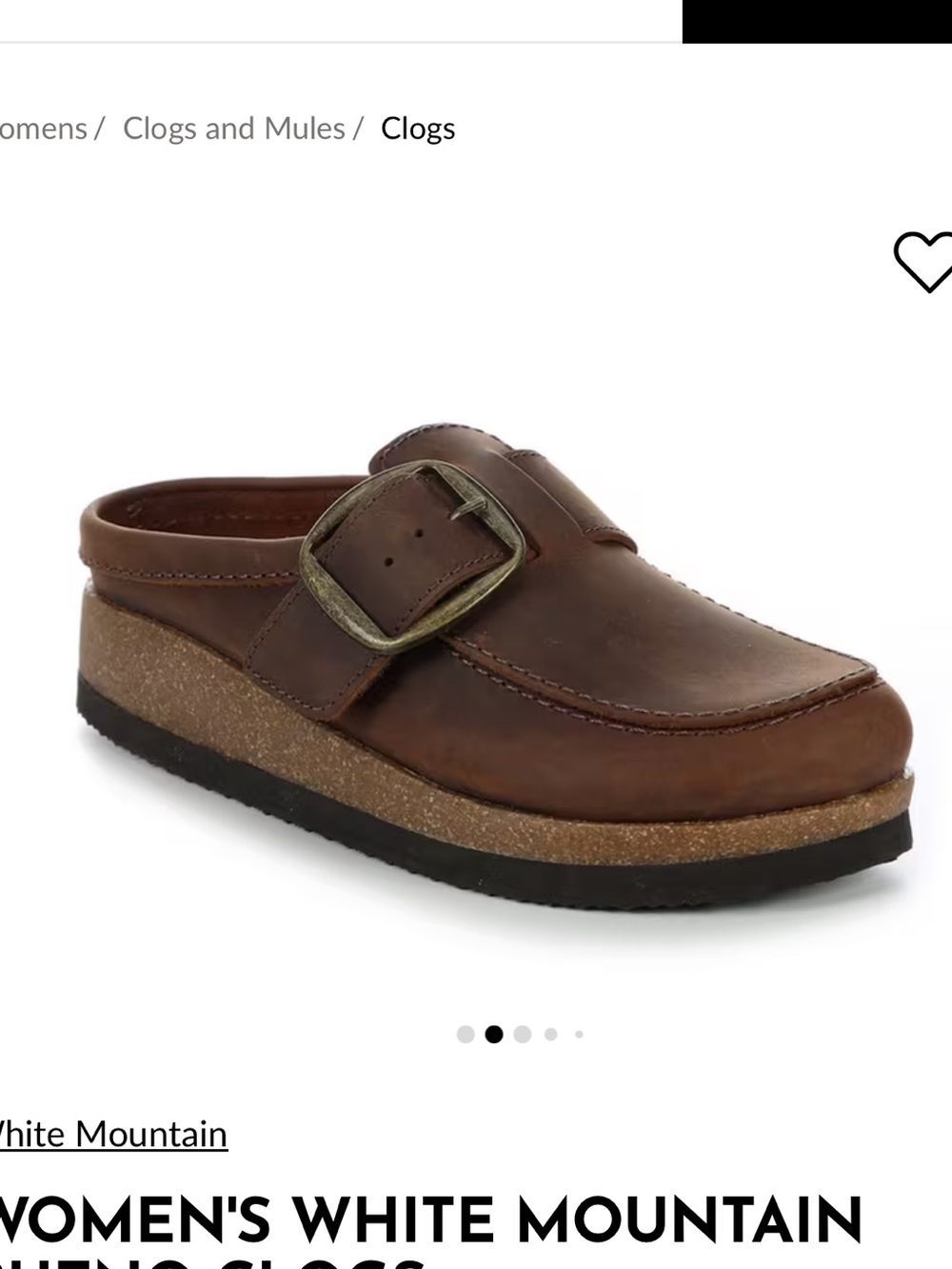 Women’s white mountain Bueno clog